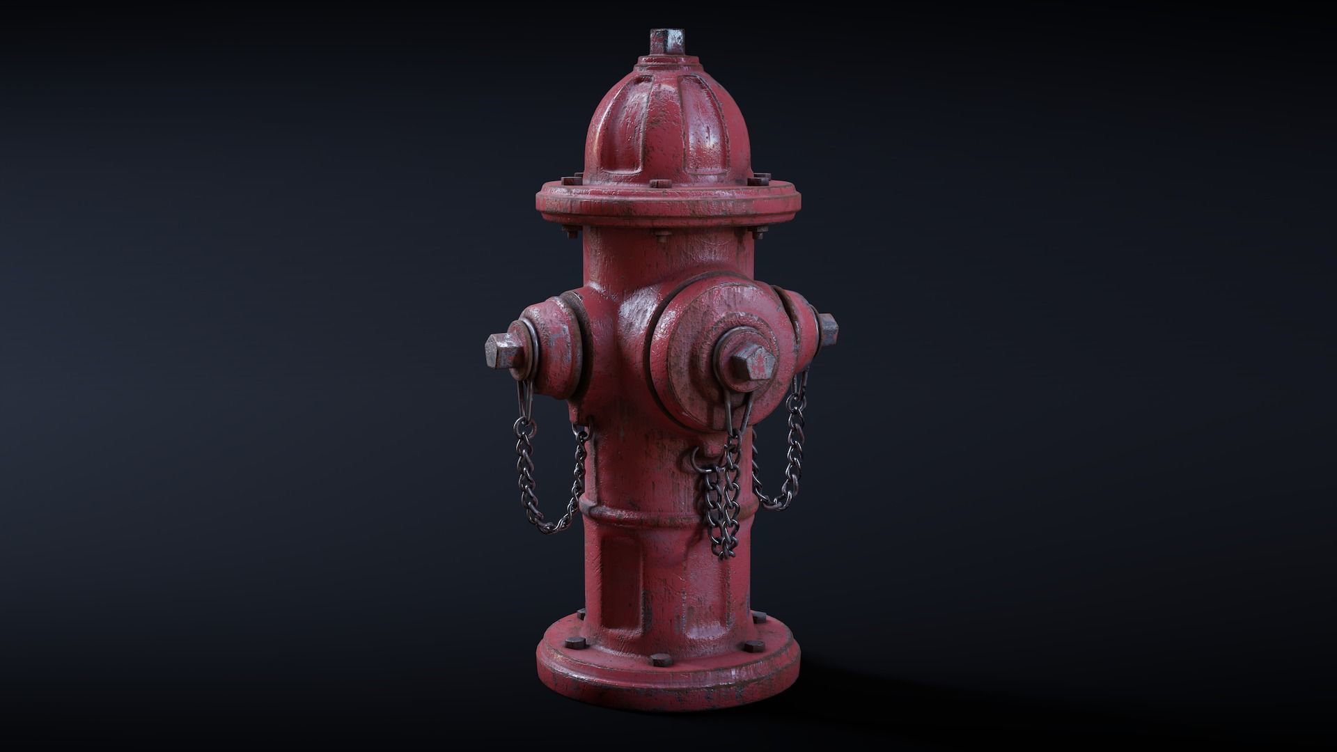 Fire Hydrant Low-poly 3D model_3