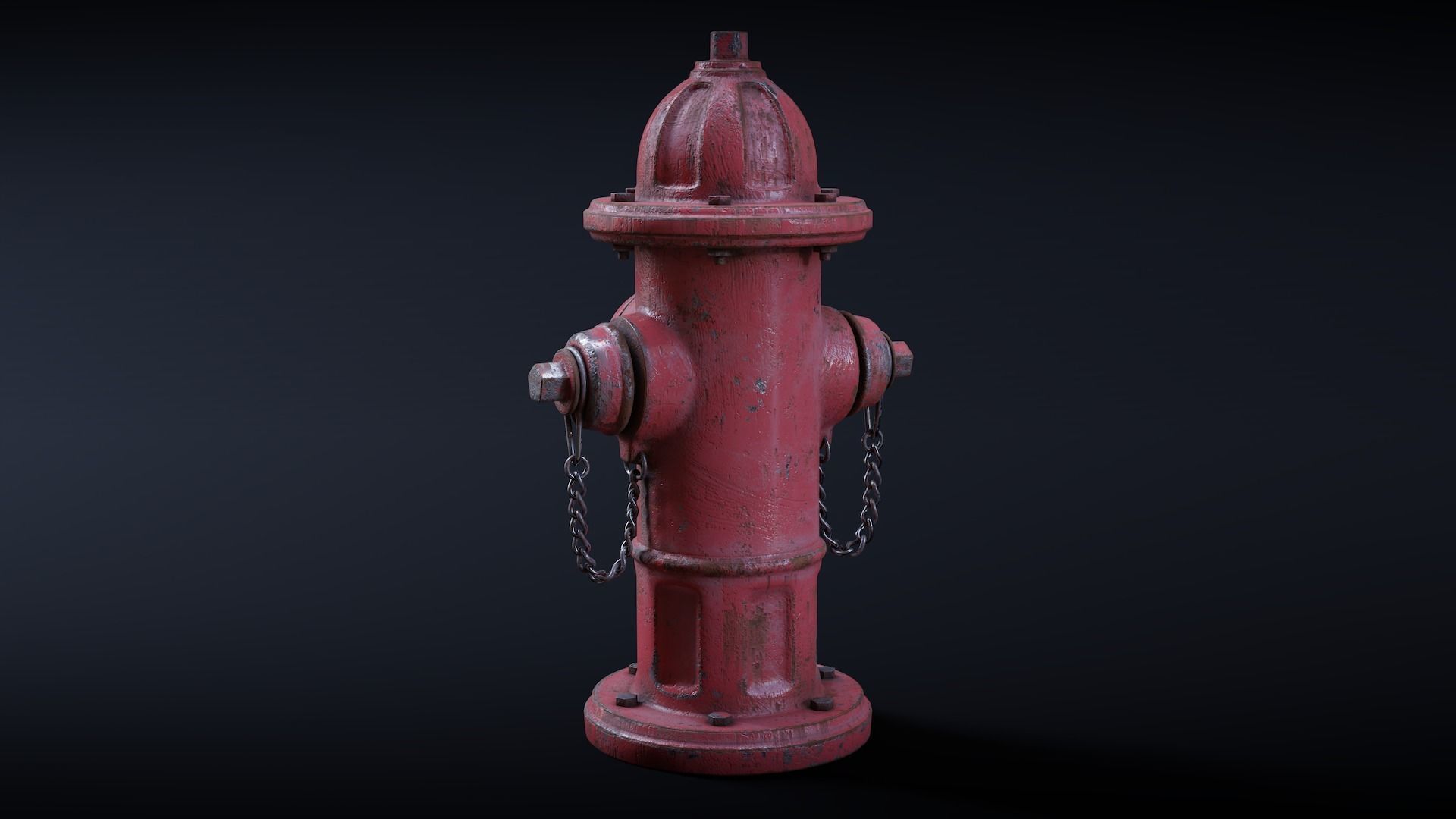 Fire Hydrant Low-poly 3D model_6