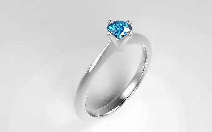 0 25 carat solitaire ring 3D print model