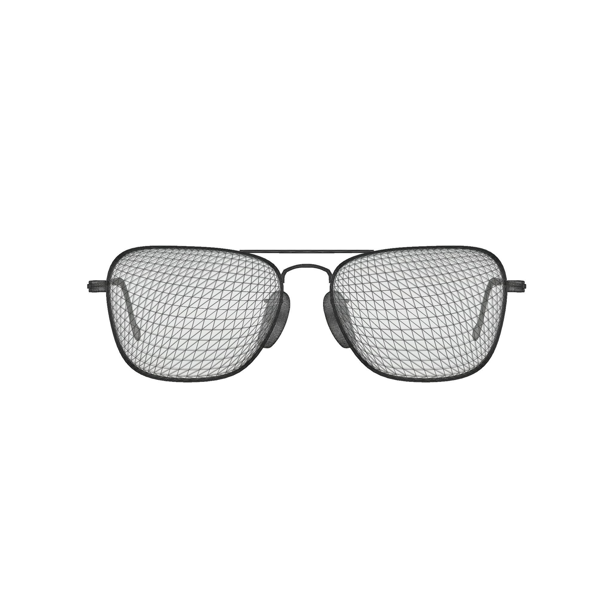 Ray-Ban Caravan - RB3136 9155AI Sunglasses Low-poly 3D model_7