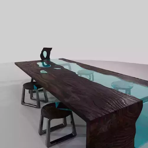 Modern wooden table