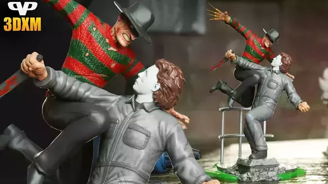 Freddy Krueger vs Michael Myers STL for 3D Printing  3DXM 3D print model