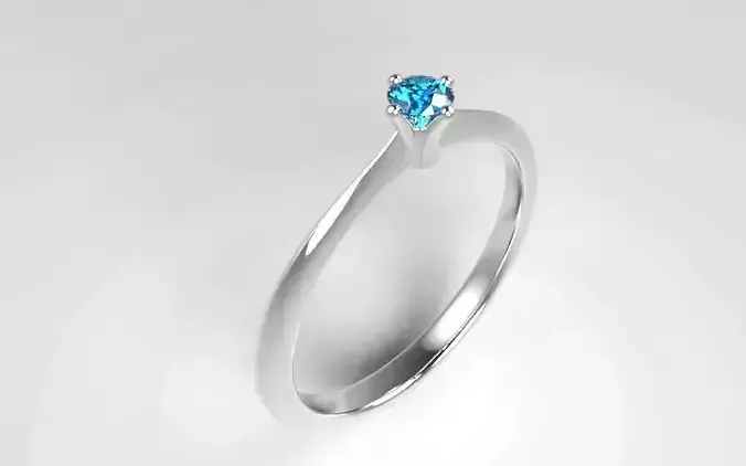 0 10 carat solitaire ring 3D print model