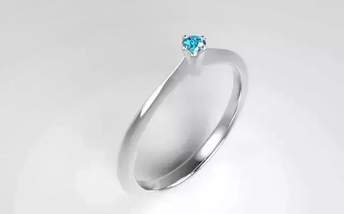 0 05 carat solitaire ring 3D print model