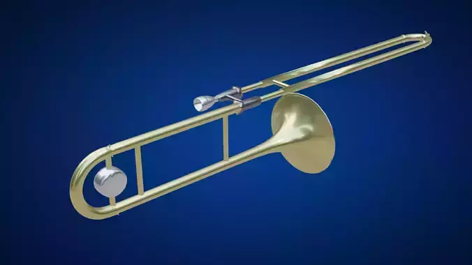 Trombone Low-poly 3D model