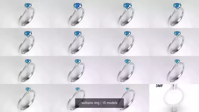 solitaire ring 3D Model Collection