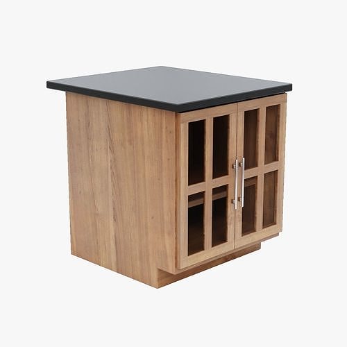 Modern Kitchen Island Counter 3 End Piece 3D model