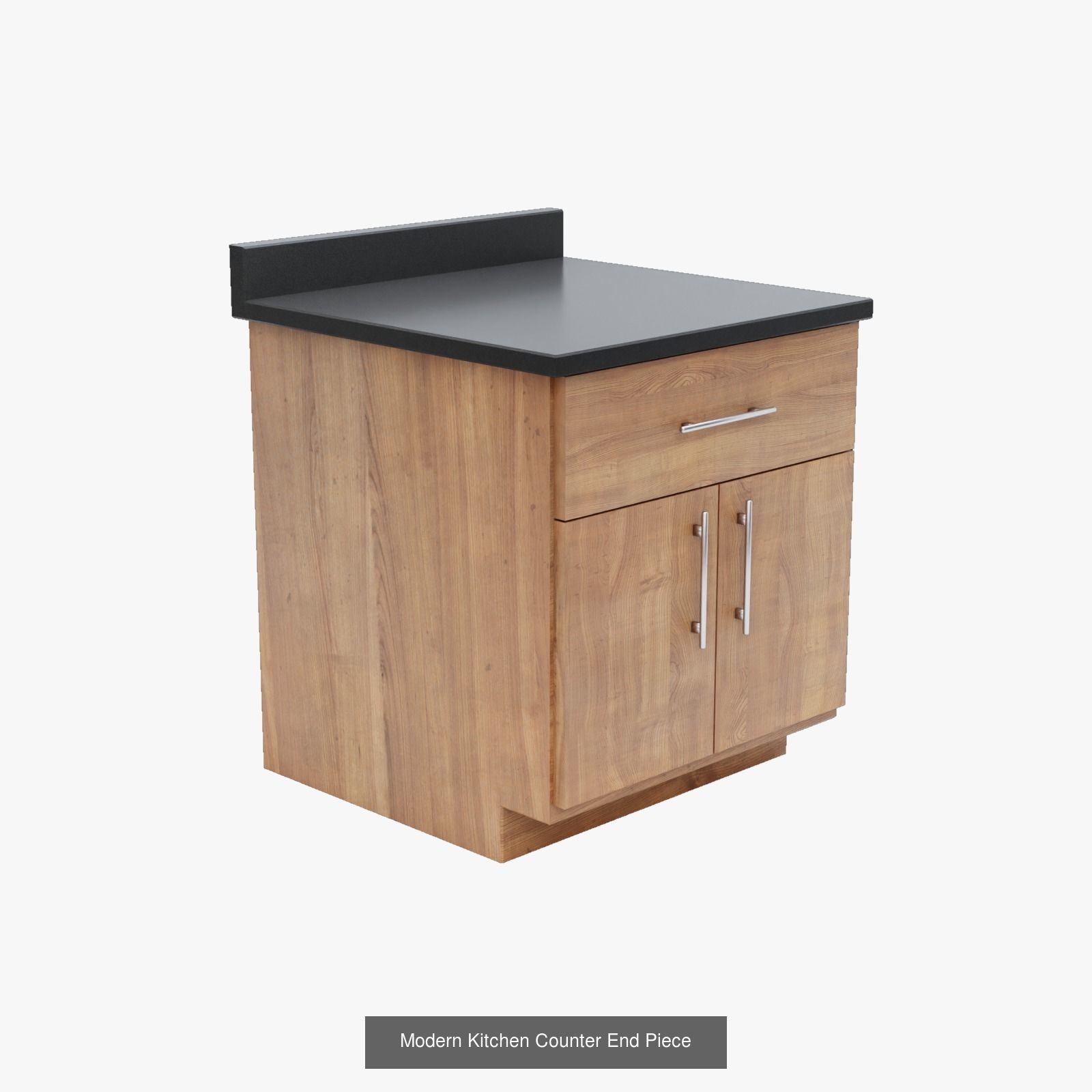 Modern Kitchen Counter with End Piece 3D Model Collection_3