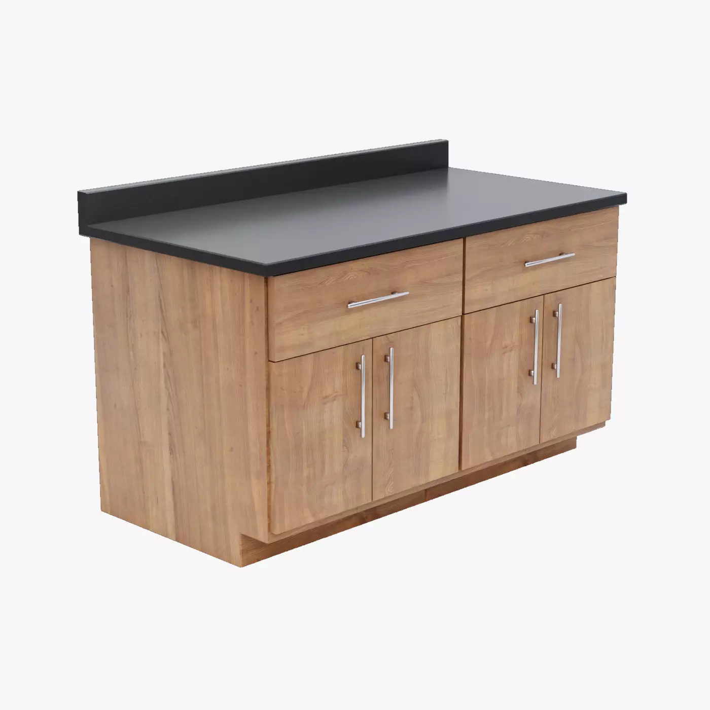 Modern Kitchen Counter with End Piece 3D Model Collection_0