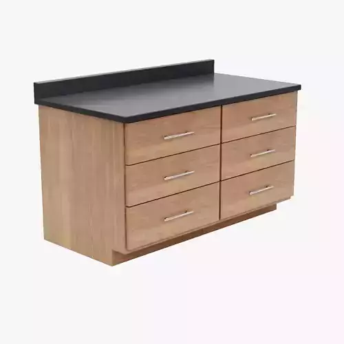 Modern Kitchen Counter 2 with End Piece 3D Model Collection