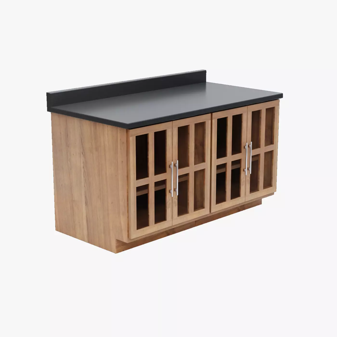 Modern Kitchen Counter 3 with End Piece 3D Model Collection_0