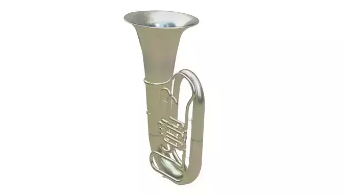Tuba Brass Instrument Low-poly 3D model