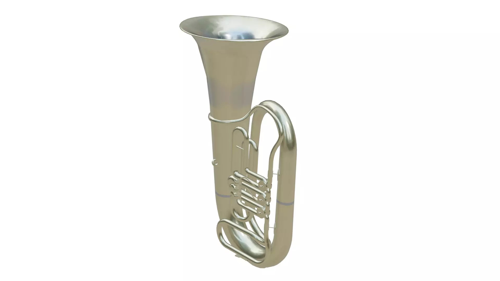 Tuba Brass Instrument Low-poly 3D model