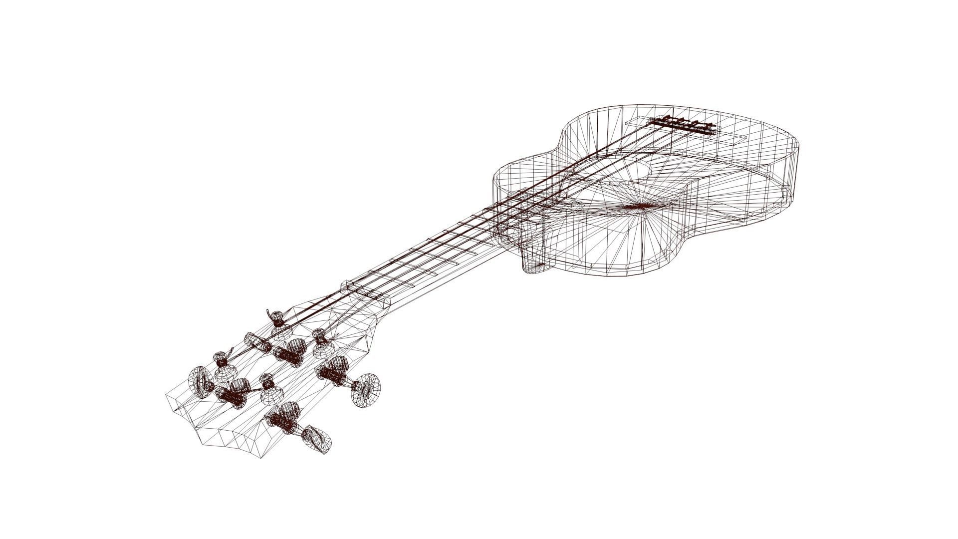 Ukelele Uke Low-poly 3D model_54