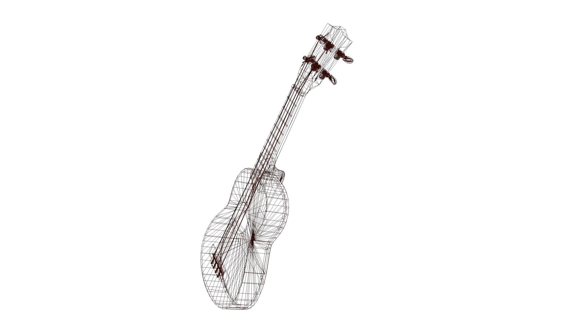 Ukelele Uke Low-poly 3D model_53