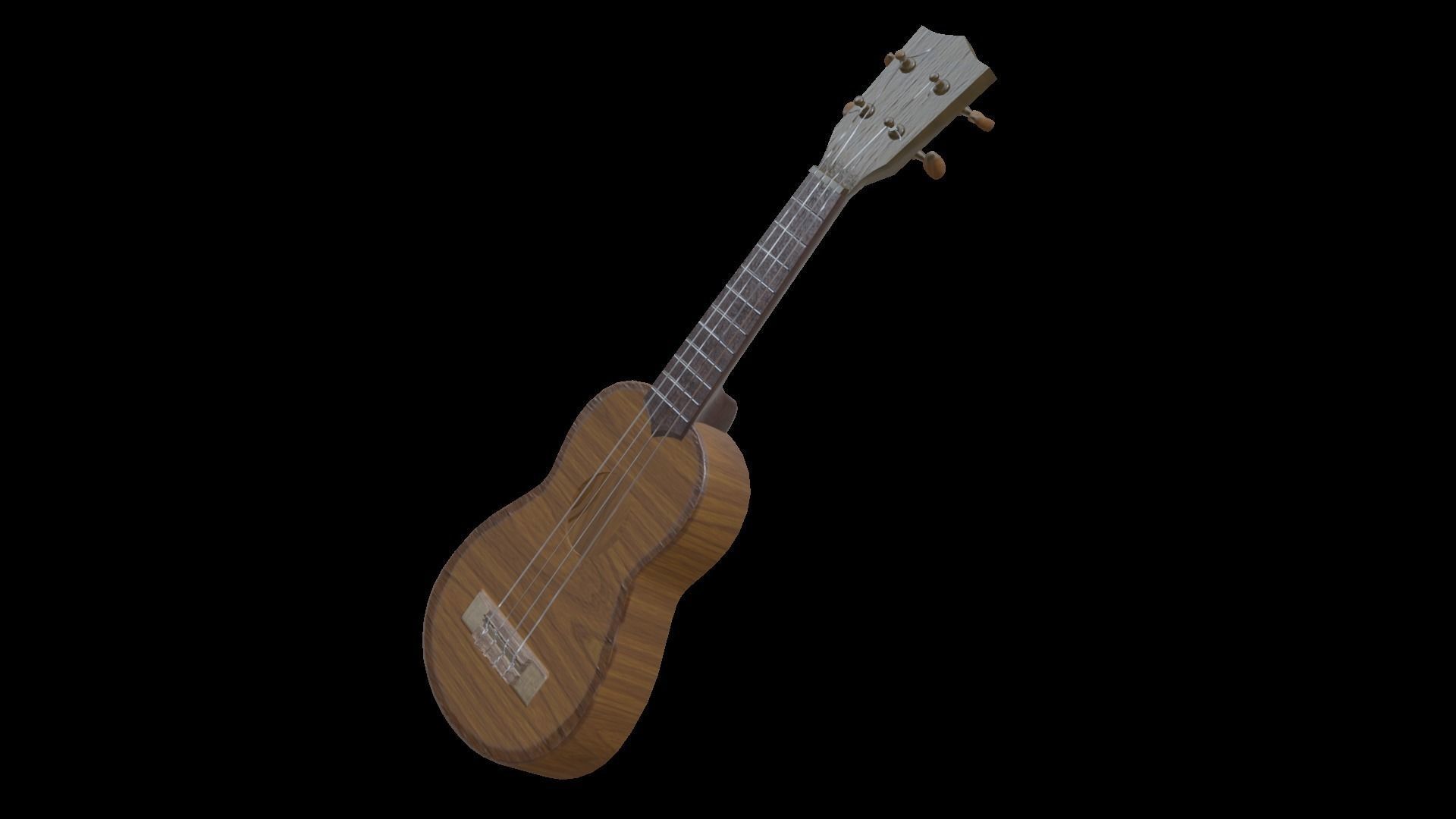 Ukelele Uke Low-poly 3D model_2