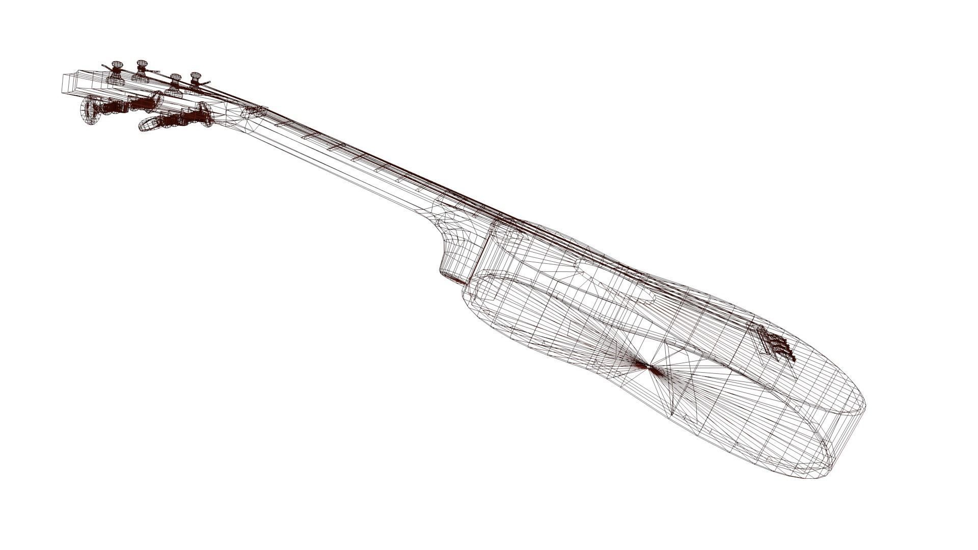 Ukelele Uke Low-poly 3D model_47