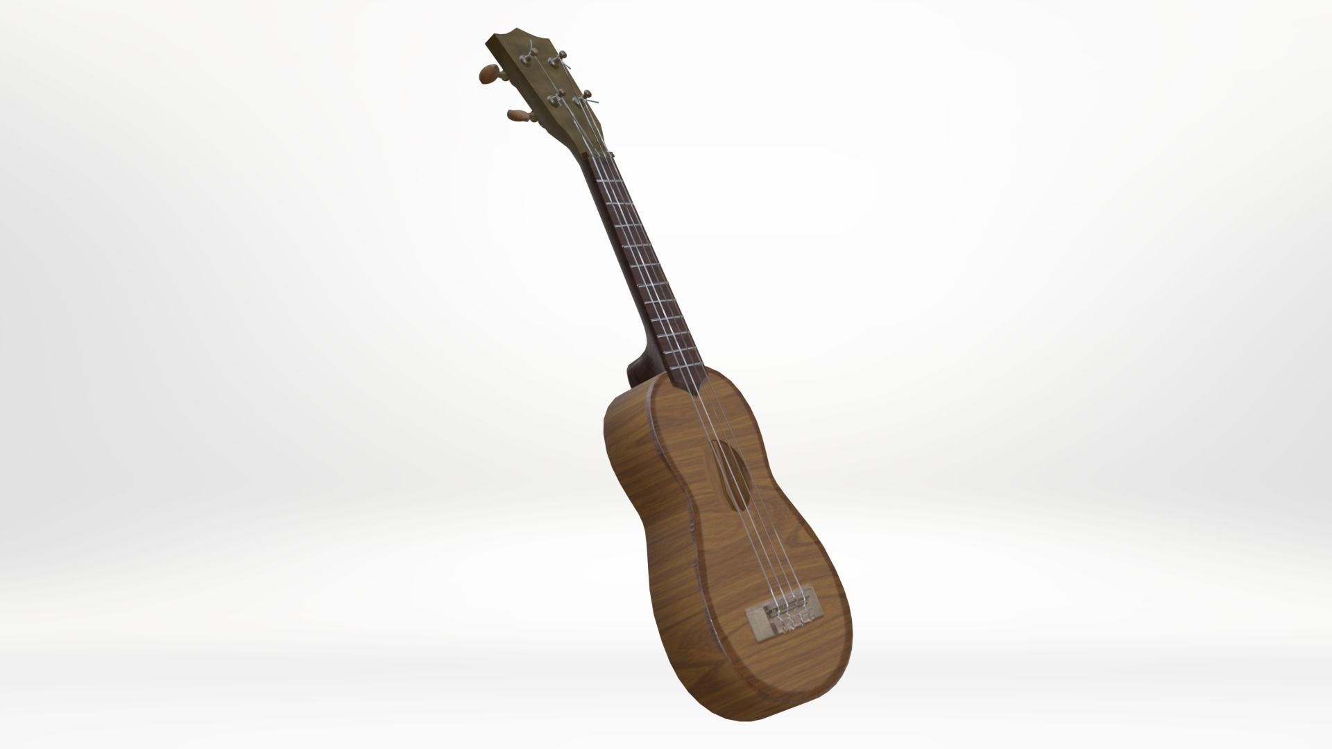 Ukelele Uke Low-poly 3D model_8