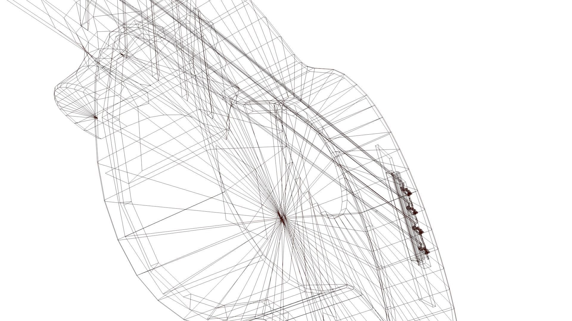 Ukelele Uke Low-poly 3D model_58