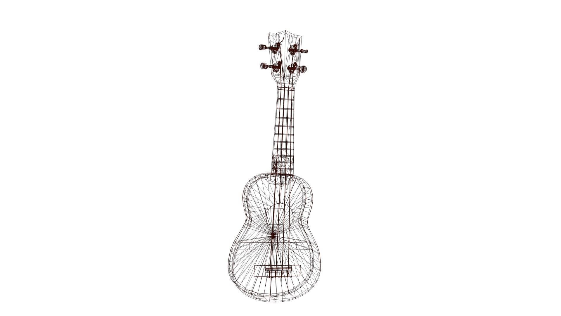 Ukelele Uke Low-poly 3D model_52