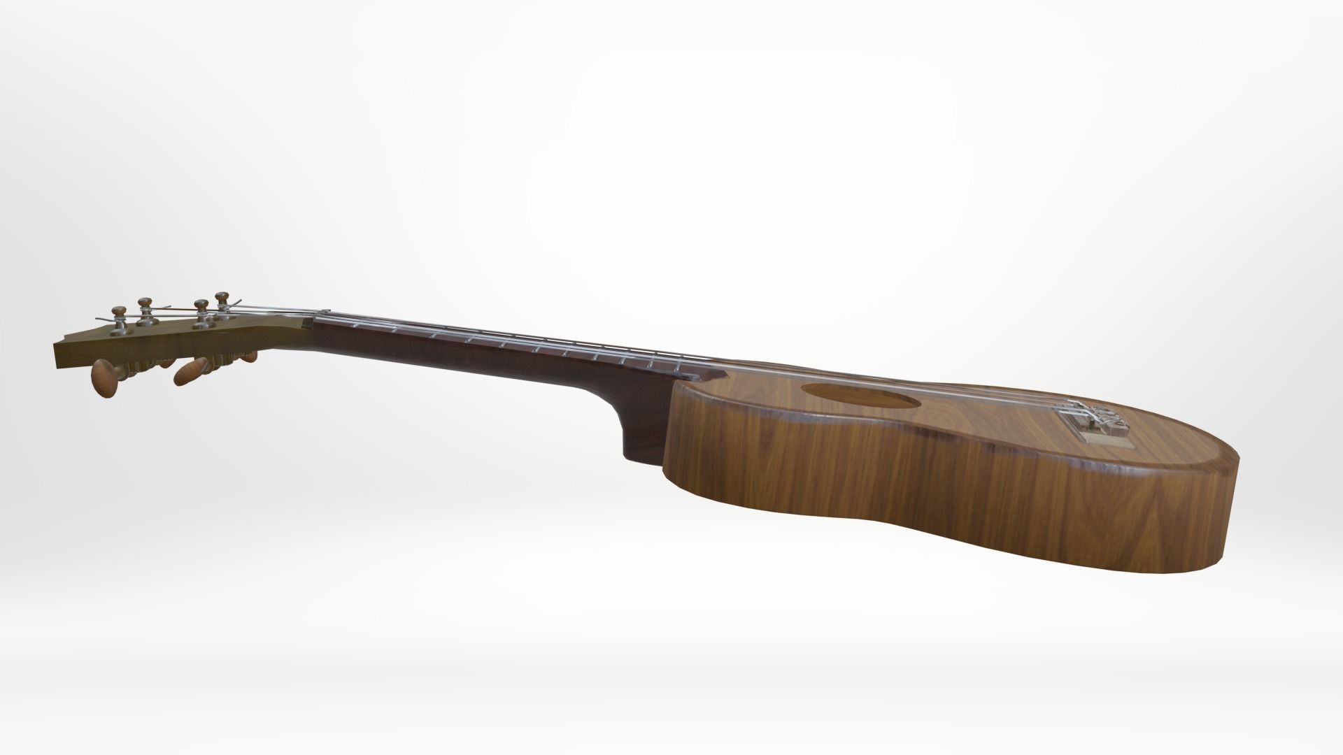 Ukelele Uke Low-poly 3D model_10