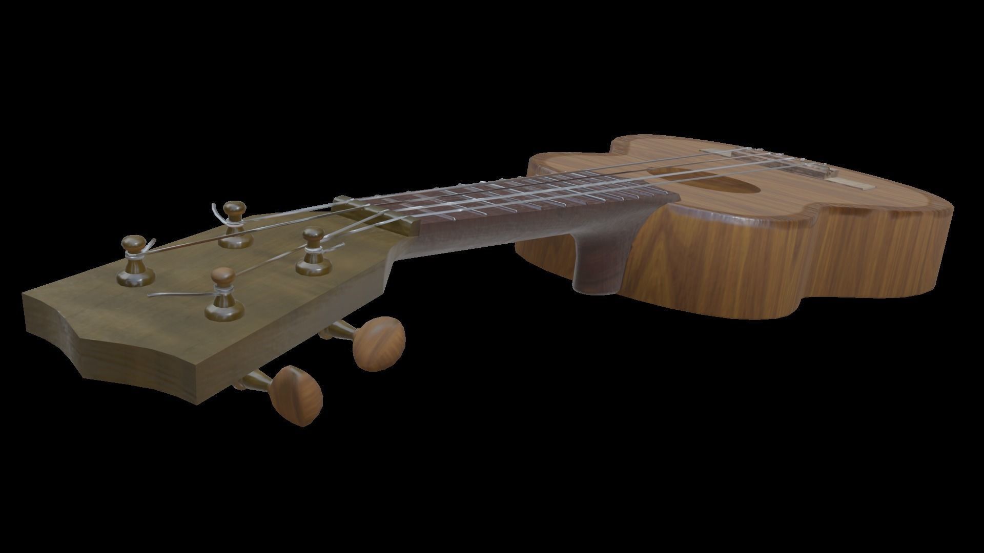 Ukelele Uke Low-poly 3D model_17