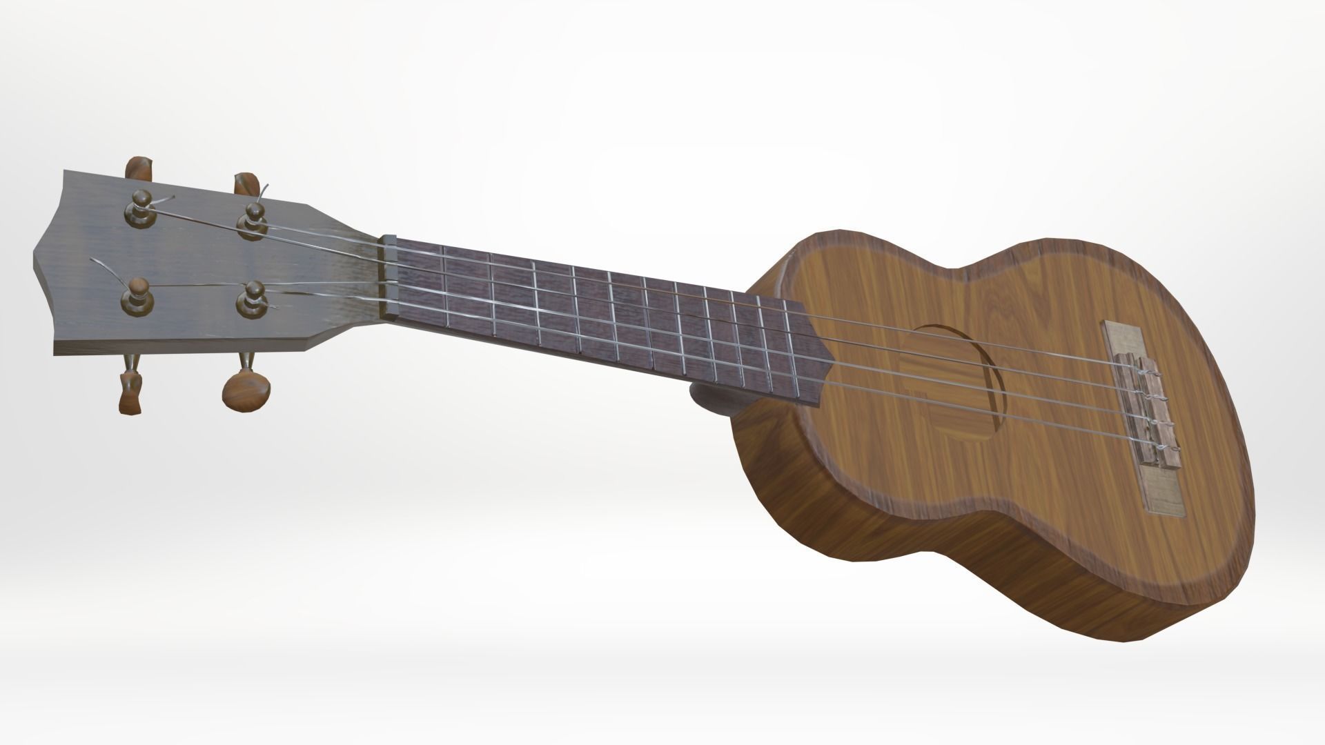 Ukelele Uke Low-poly 3D model_14