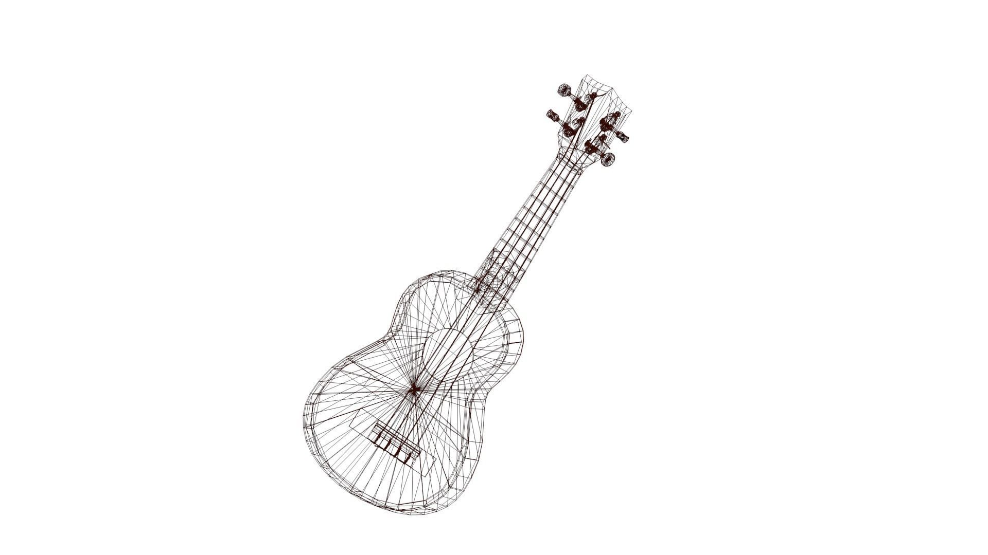 Ukelele Uke Low-poly 3D model_44