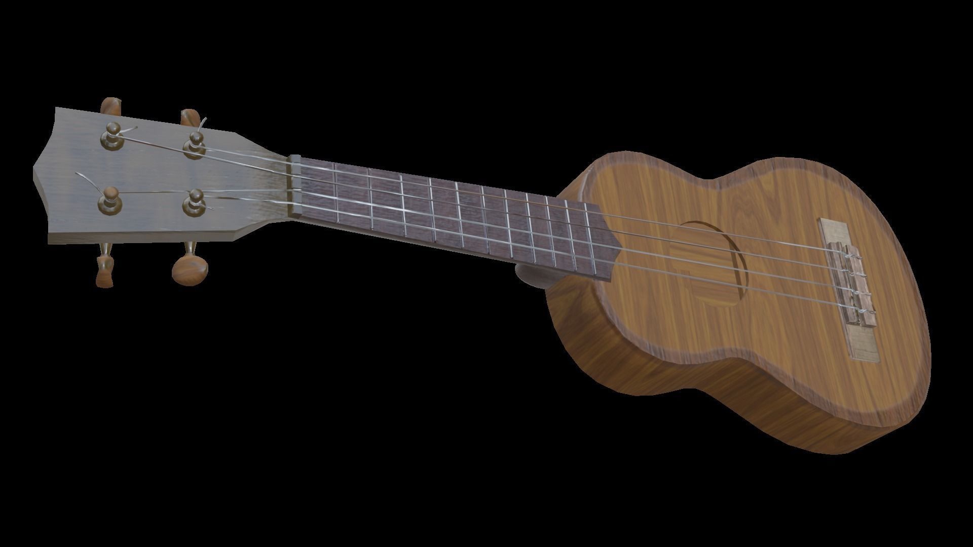 Ukelele Uke Low-poly 3D model_15