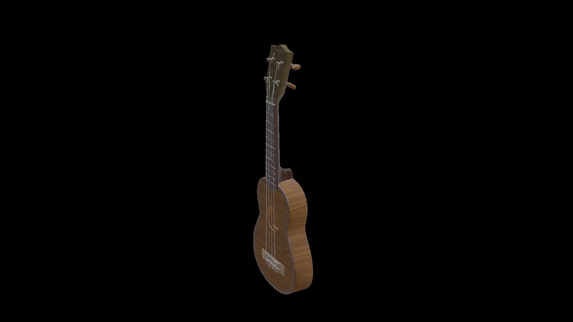 Ukelele Uke Low-poly 3D model_35
