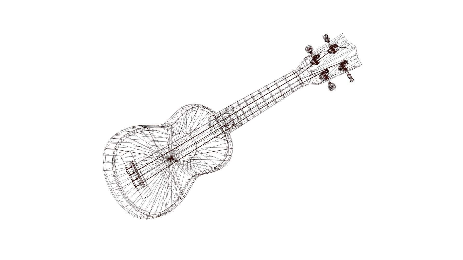 Ukelele Uke Low-poly 3D model_43
