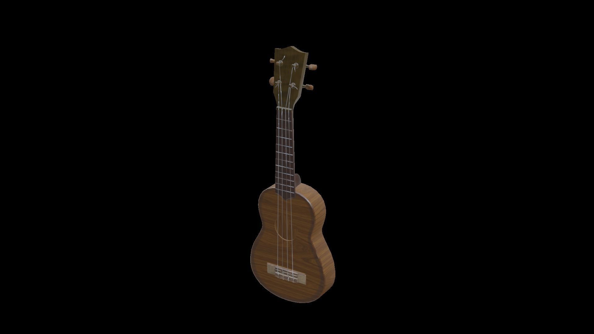 Ukelele Uke Low-poly 3D model_37