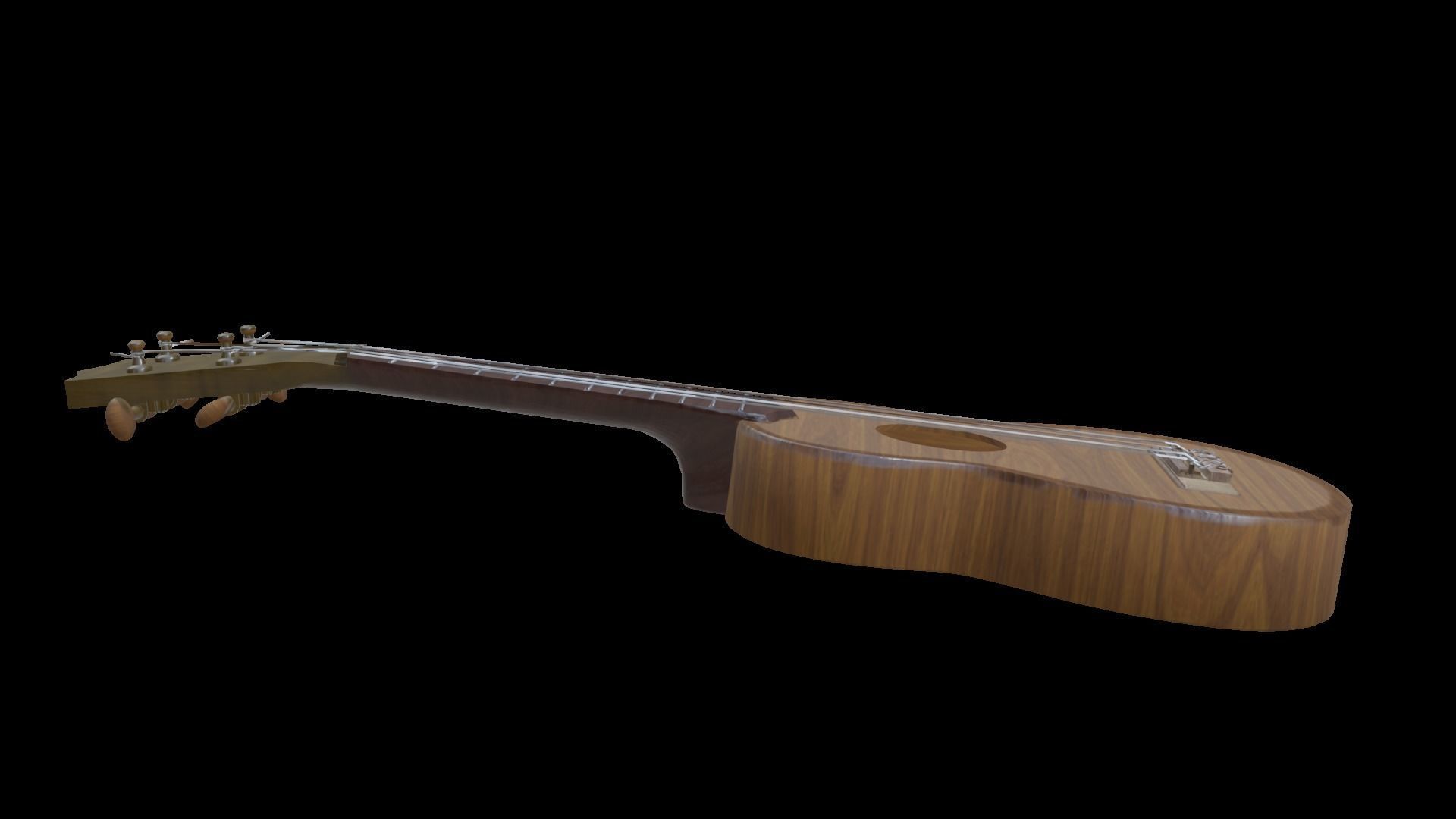 Ukelele Uke Low-poly 3D model_11