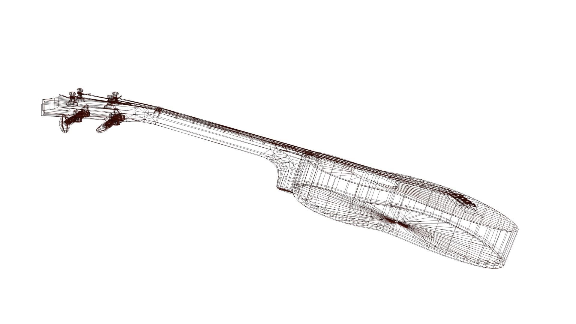 Ukelele Uke Low-poly 3D model_48