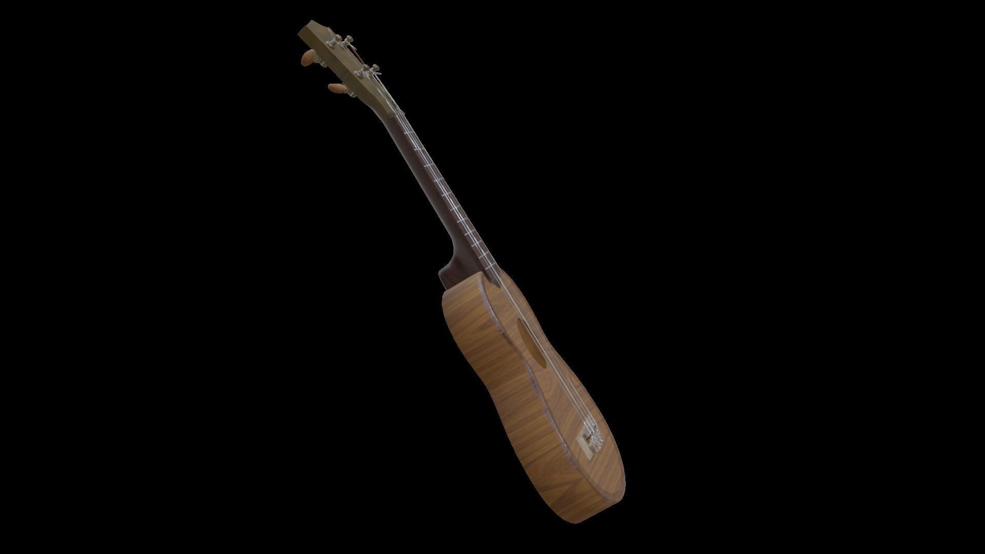 Ukelele Uke Low-poly 3D model_7