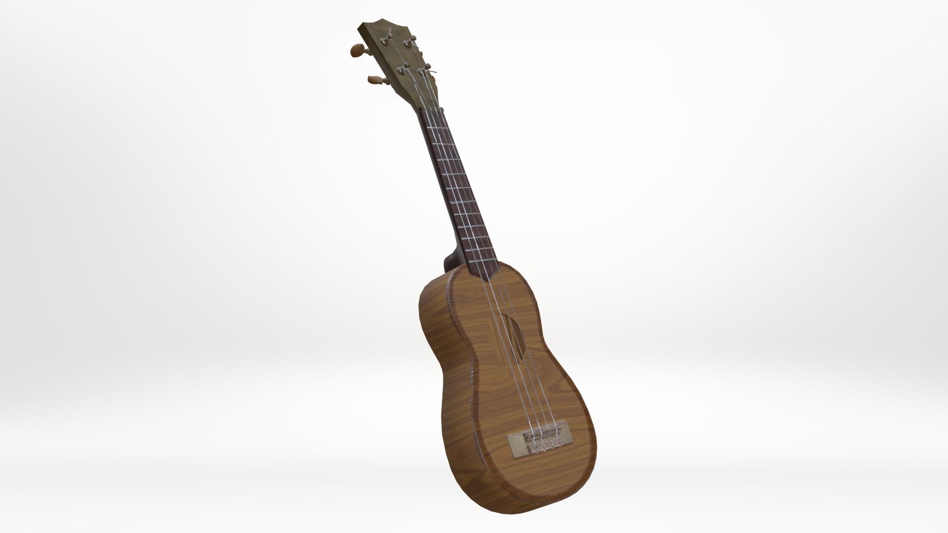 Ukelele Uke Low-poly 3D model_4