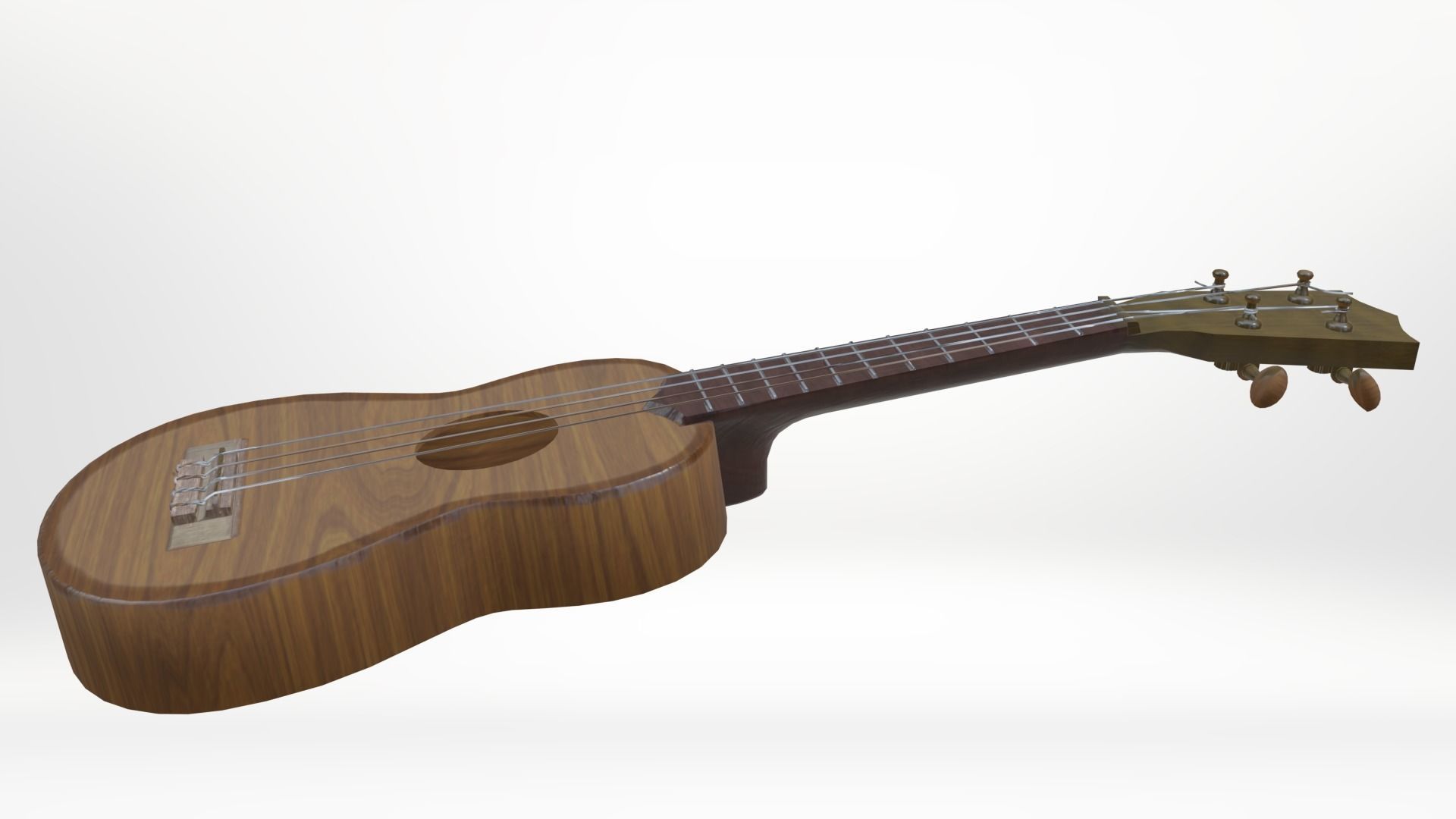 Ukelele Uke Low-poly 3D model_24