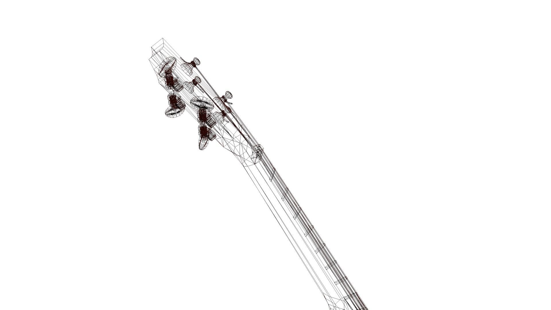 Ukelele Uke Low-poly 3D model_59