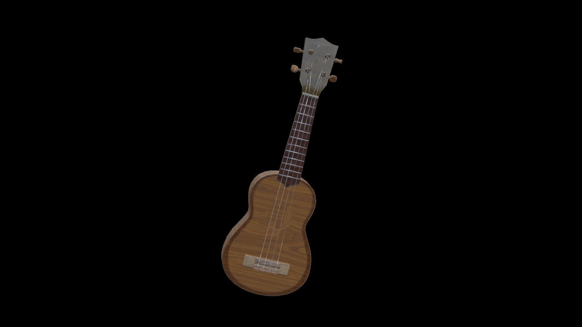 Ukelele Uke Low-poly 3D model_39