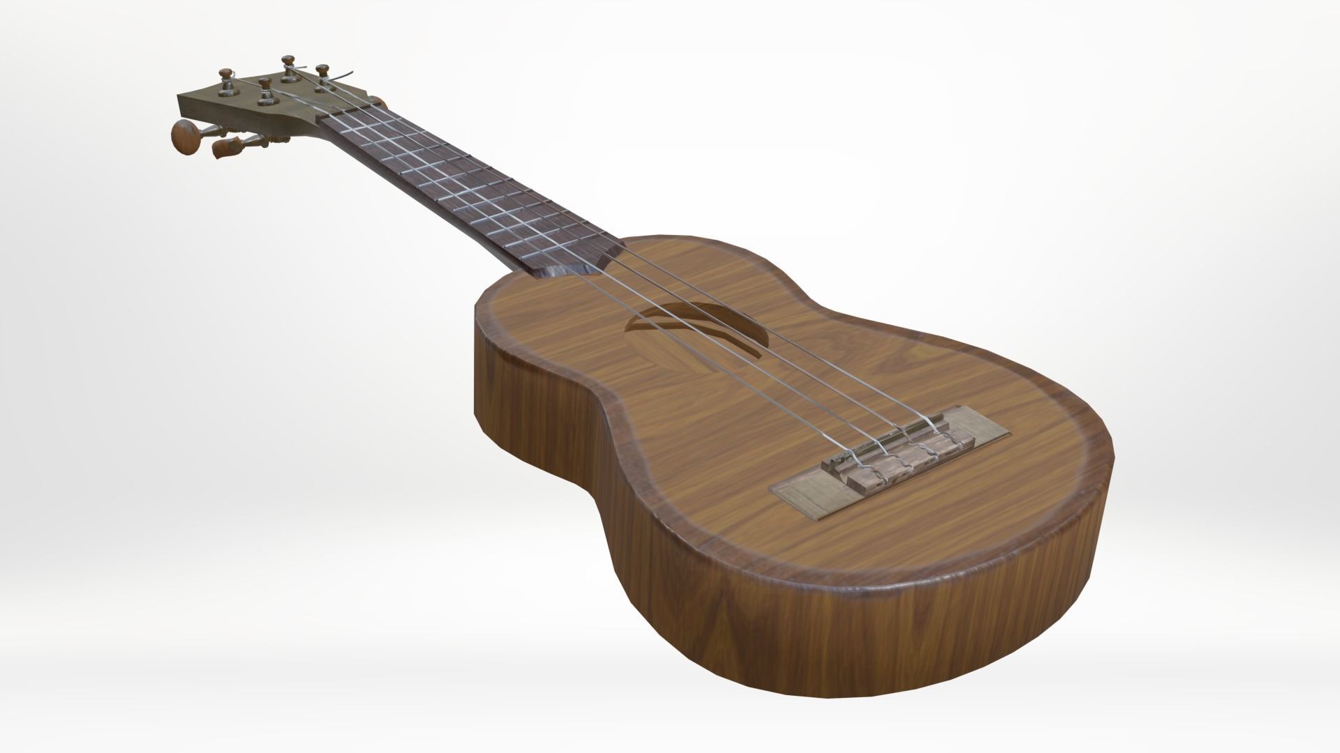 Ukelele Uke Low-poly 3D model_12
