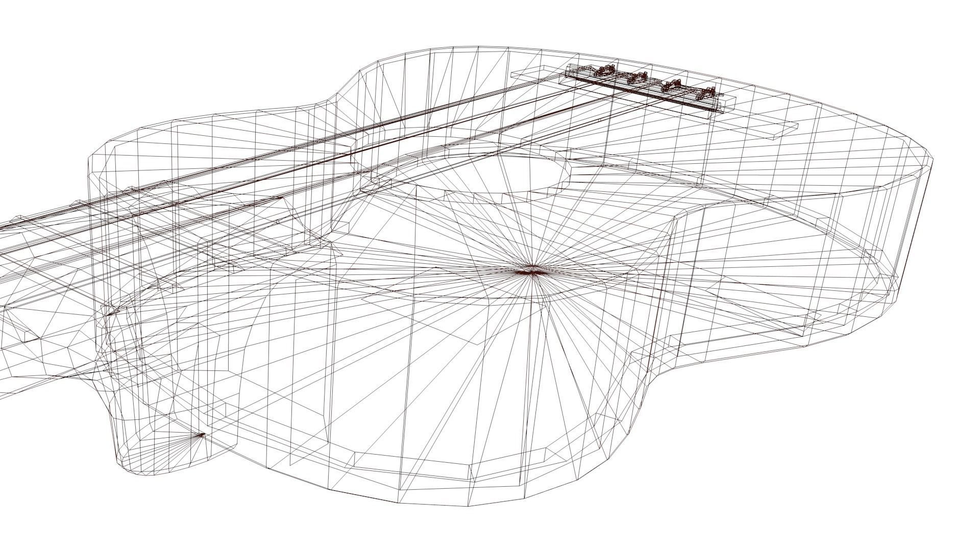 Ukelele Uke Low-poly 3D model_57