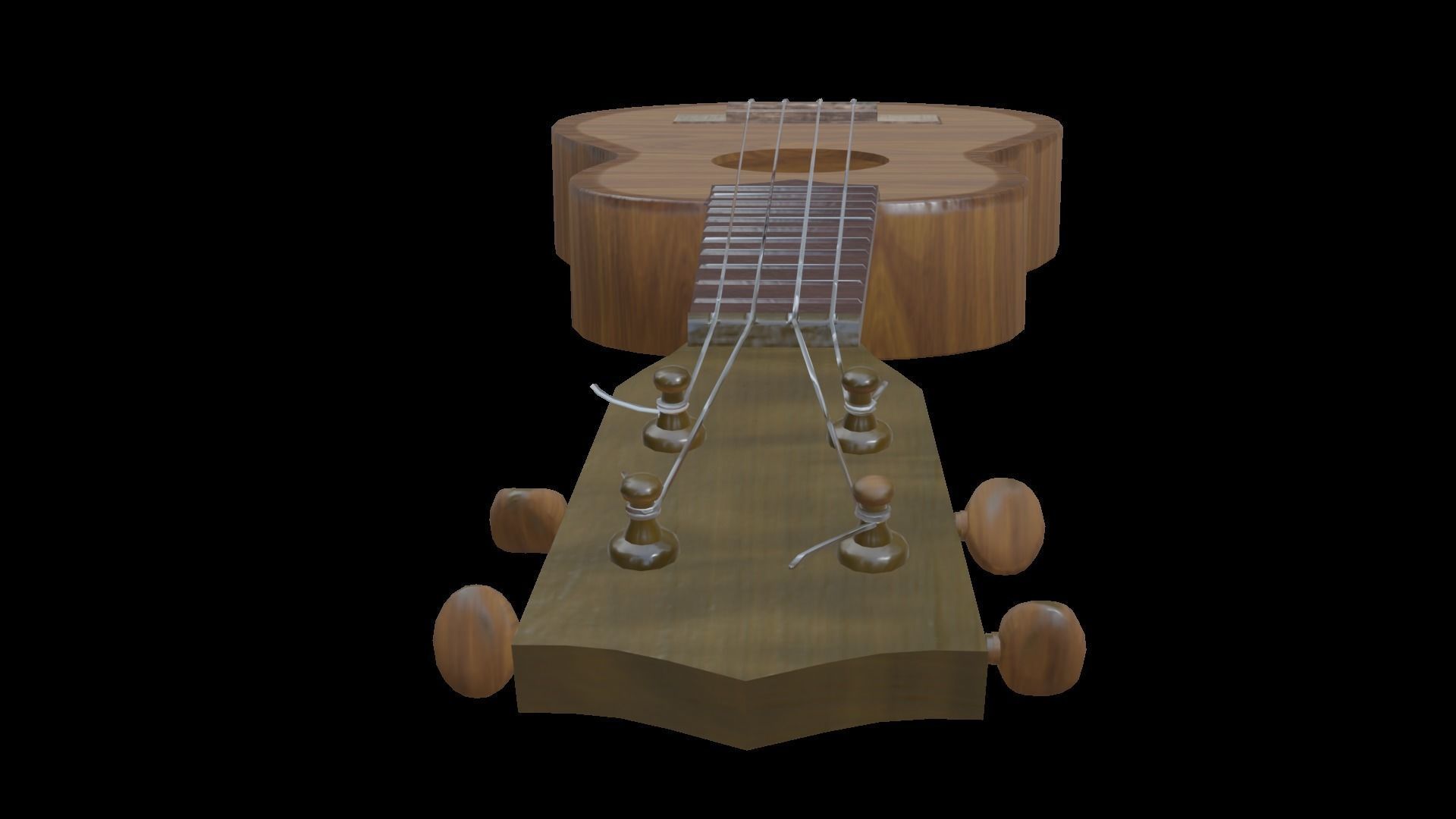 Ukelele Uke Low-poly 3D model_19