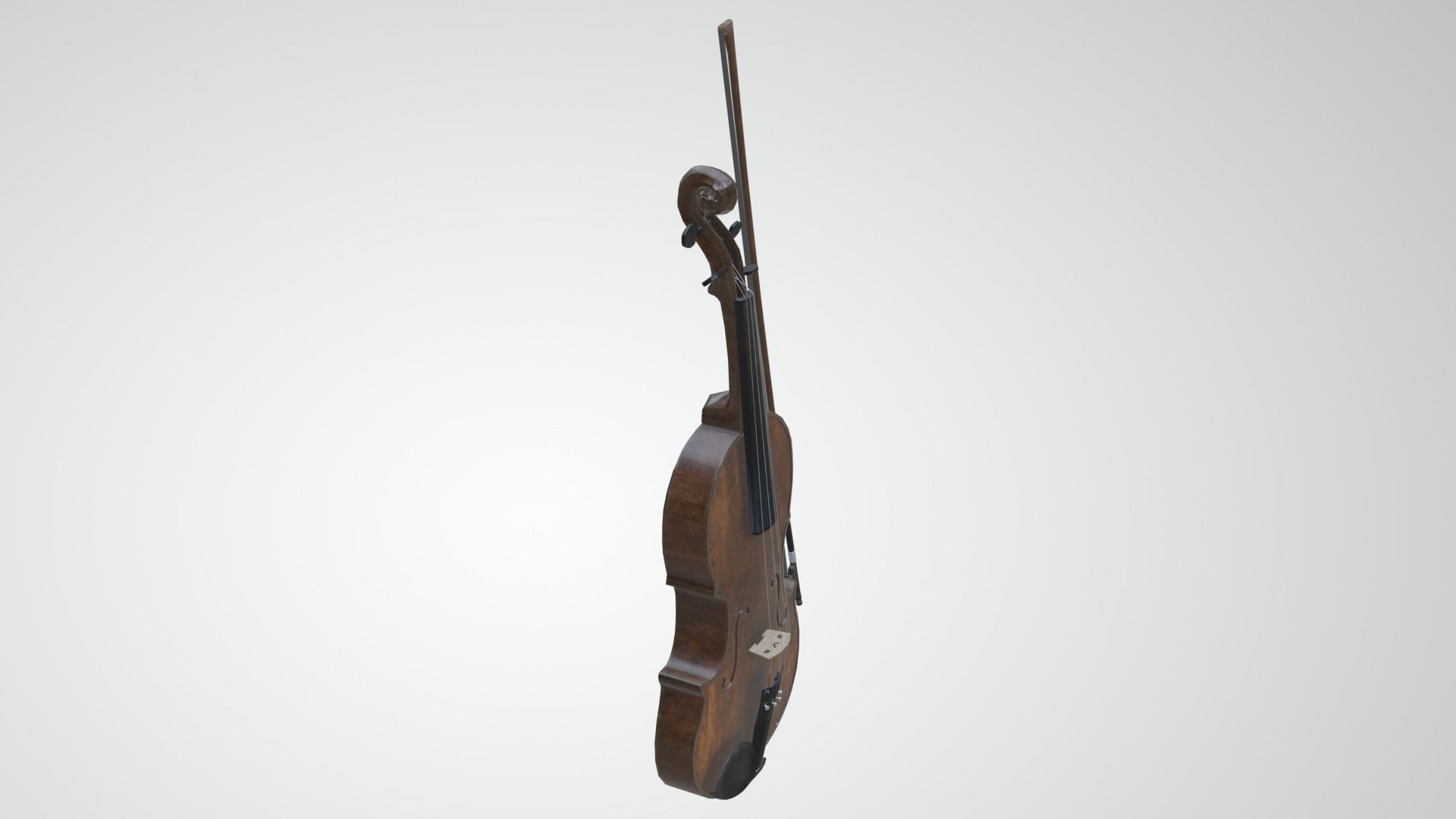 Viola violin Low-poly 3D model_35