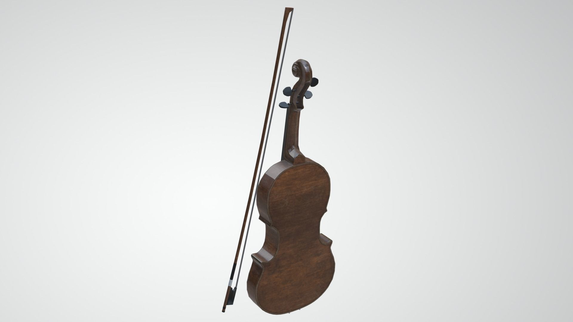 Viola violin Low-poly 3D model_29