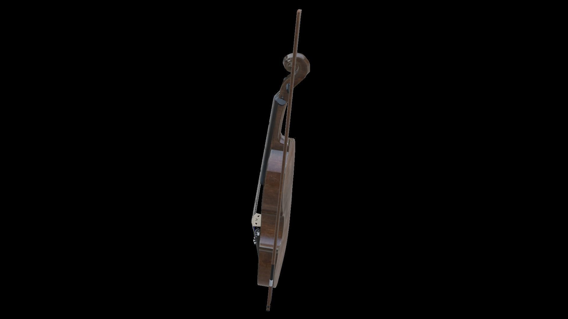 Viola violin Low-poly 3D model_24