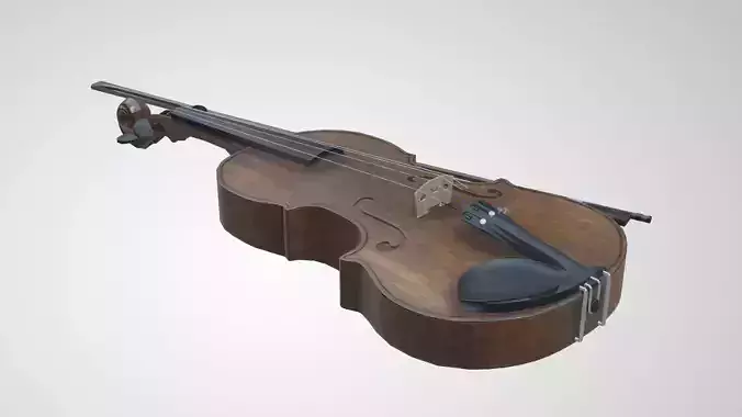 Viola violin Low-poly 3D model