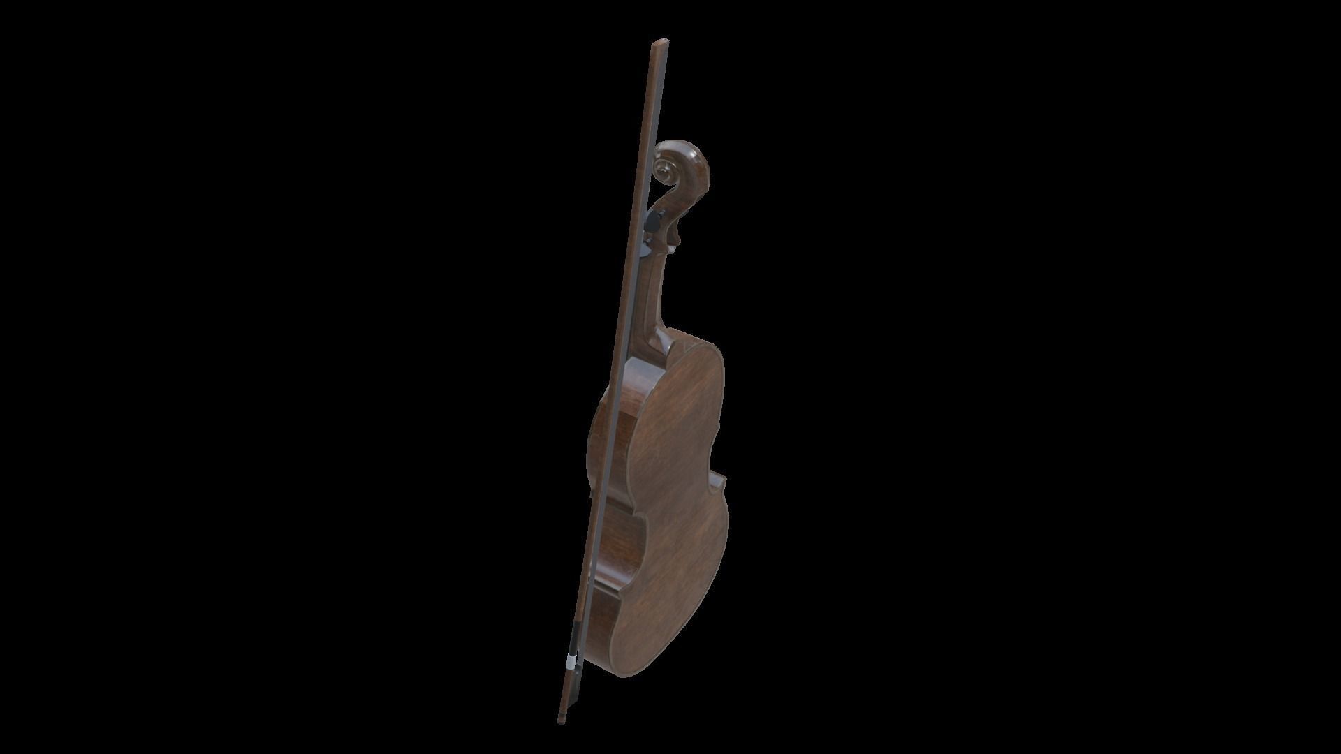 Viola violin Low-poly 3D model_26