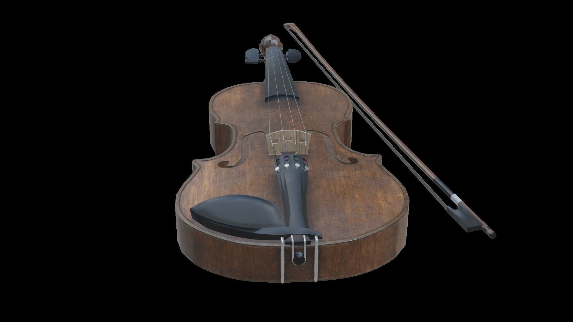 Viola violin Low-poly 3D model_5