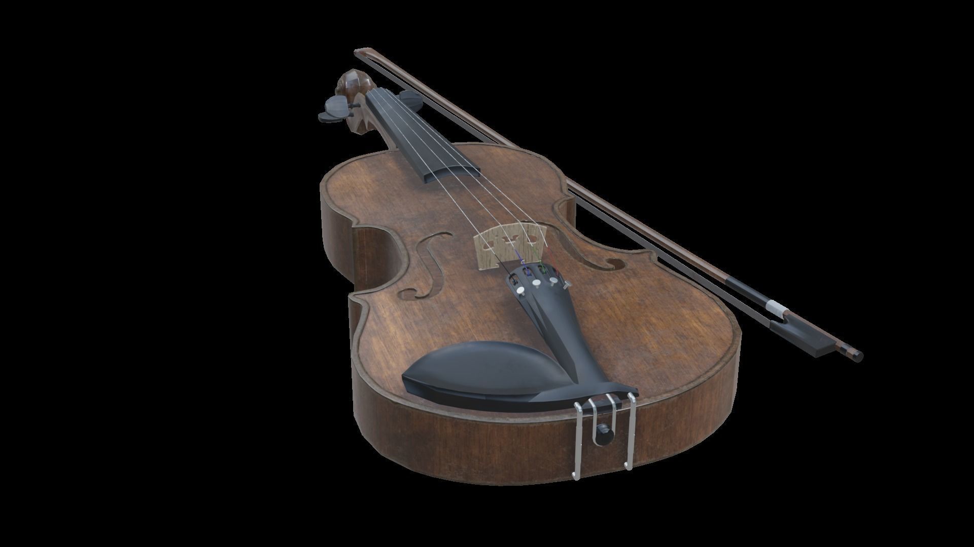 Viola violin Low-poly 3D model_3
