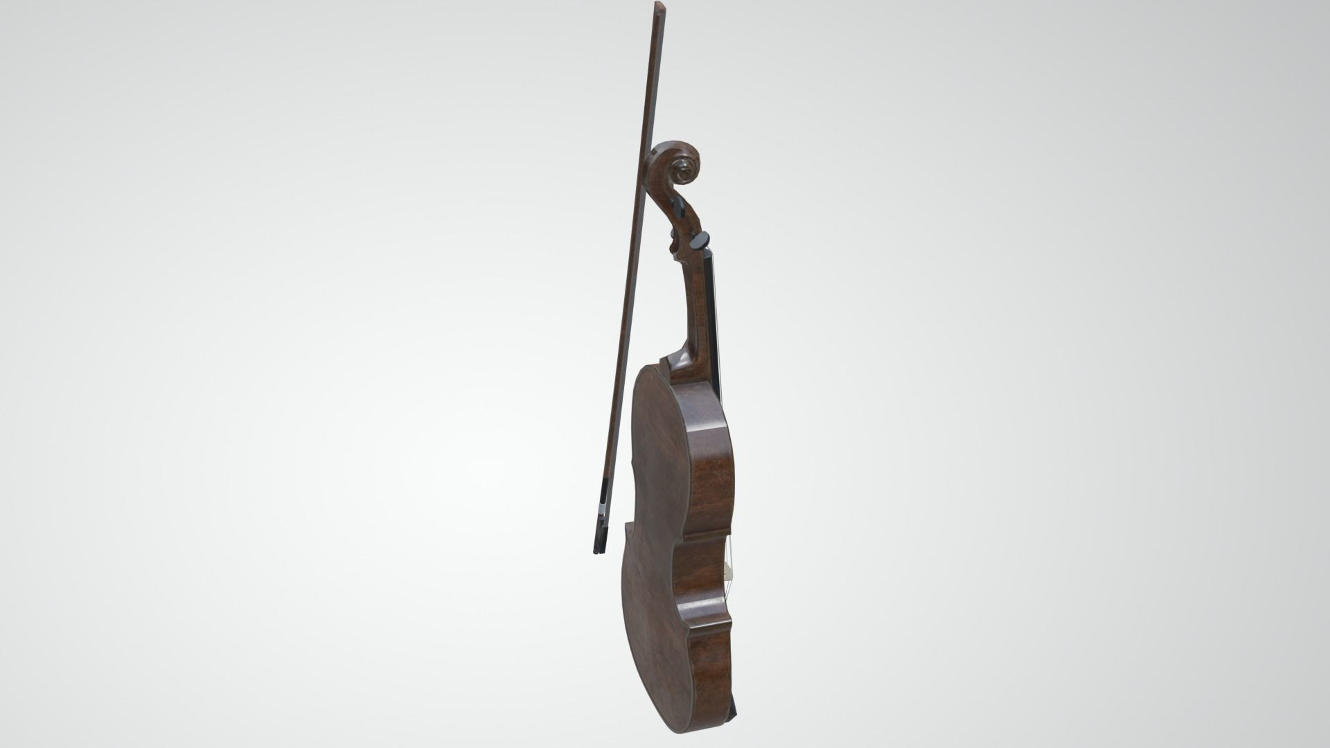 Viola violin Low-poly 3D model_33